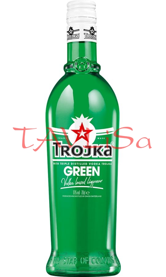 Trojka Green Vodka Liqueur 17% 0,7l etik2