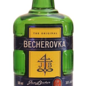 Becherovka 38% 50ml miniatura etik10